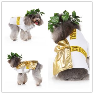 Roman Caesar Emperor Pet Costume Dog Cosplay Outfit