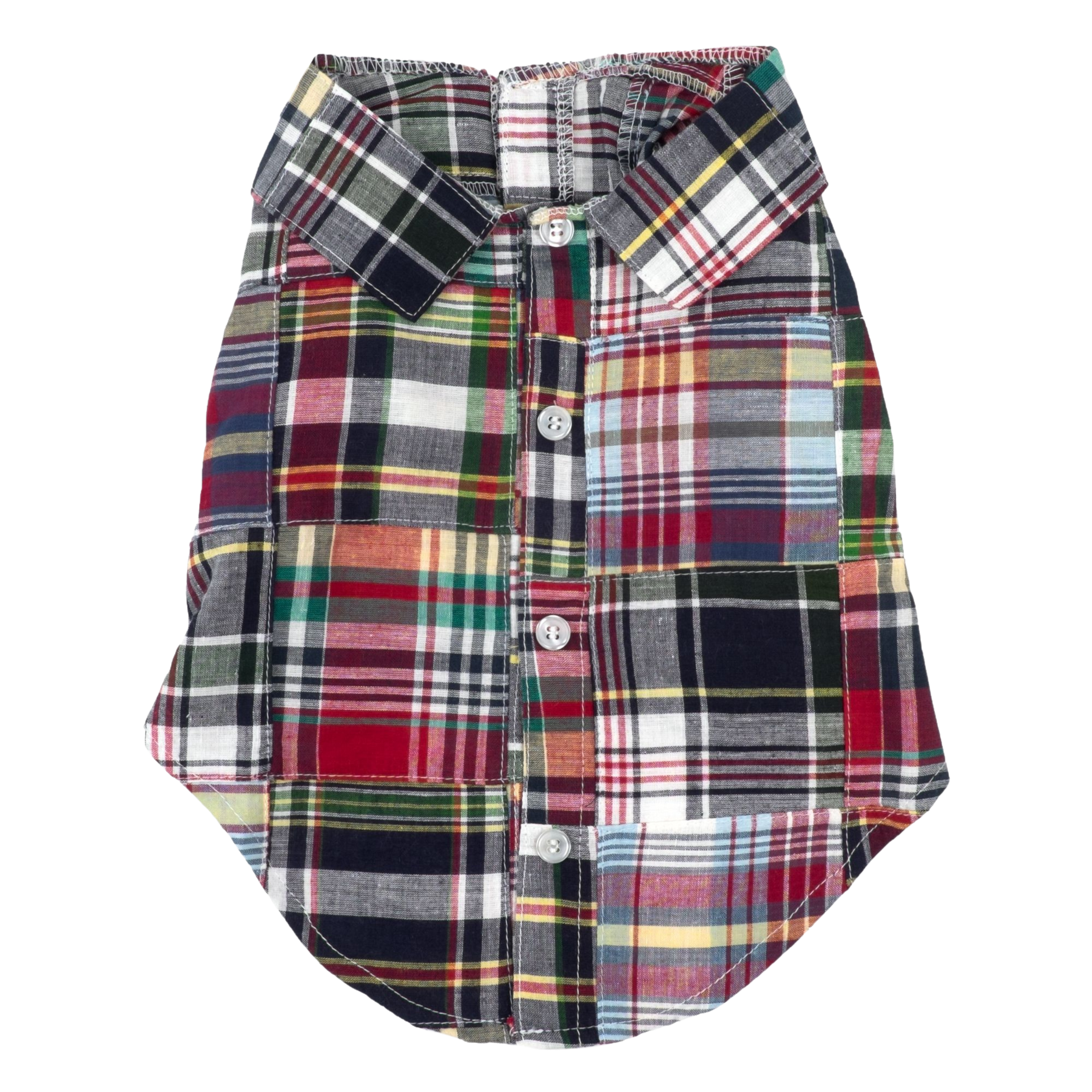 Shirt | Navy Patch Madras Plaid